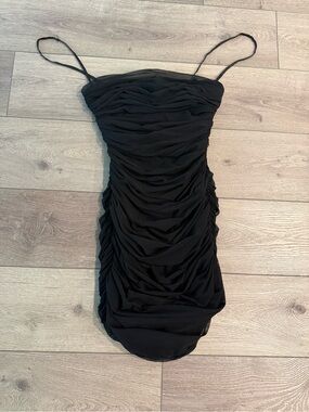 sorrel tulle asymmetric mini dress HYFVE Women's Looks Kill Softly Asymmetrical Mini Dress in Black